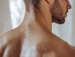 close-up of a man's back after laser hair removal